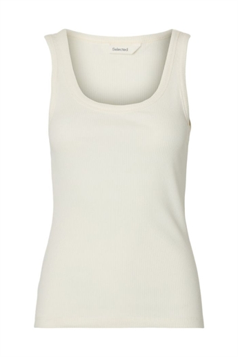 Anna, u-neck tank top, snow white